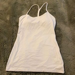 COPY - White LuluLemon Tank with Built in Bra